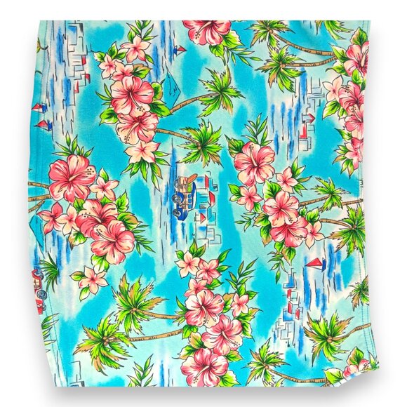 Vintage-BALTEX-Women's Bathing Suit Cover up-Skirt-Swimwear-Summer-Blue-Pink - Picture 10 of 13